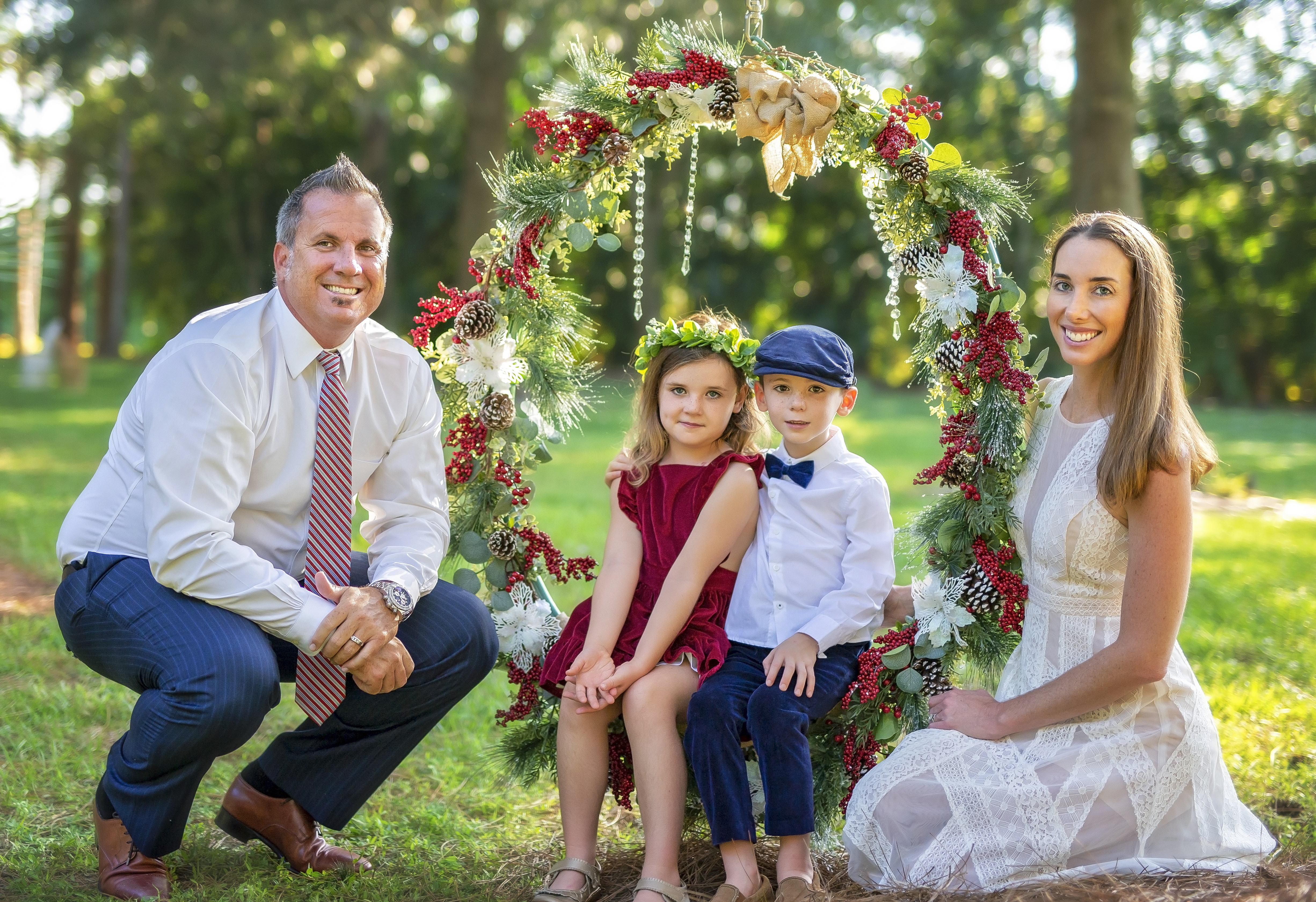 Weston family Christmas portrait