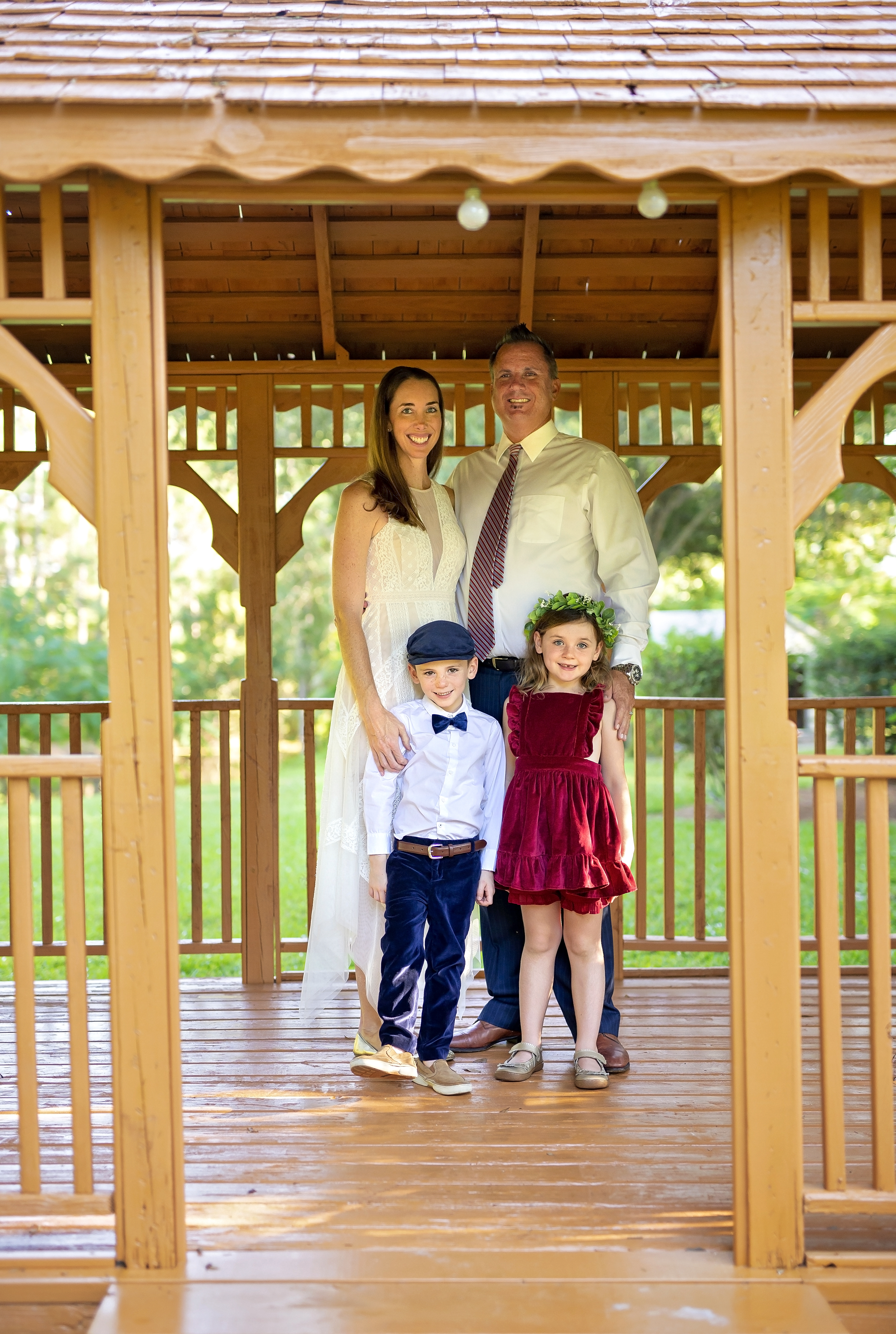 Weston family holiday portrait outdoors